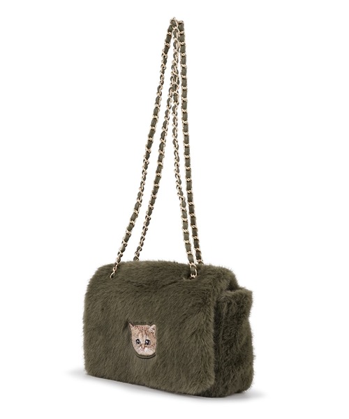 PAUL & JOE ACCESSOIRES(ポールアンドジョーアクセソワ)の「PAUL & JOE ACCESSOIRES (ポール&ジョーアクセソワ)ミニショルダーバッグ PJA-B1282 ファーヌネット(ショルダーバッグ・レディース・ブラウン/グリーン・FREE)」の11枚目の写真