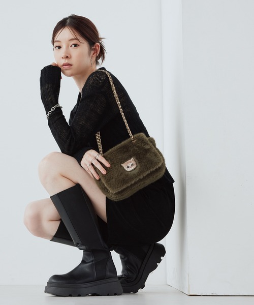 PAUL & JOE ACCESSOIRES(ポールアンドジョーアクセソワ)の「PAUL & JOE ACCESSOIRES (ポール&ジョーアクセソワ)ミニショルダーバッグ PJA-B1282 ファーヌネット(ショルダーバッグ・レディース・ブラウン/グリーン・FREE)」の15枚目の写真