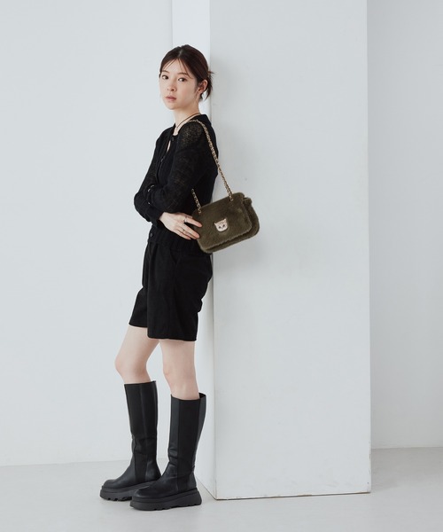 PAUL & JOE ACCESSOIRES(ポールアンドジョーアクセソワ)の「PAUL & JOE ACCESSOIRES (ポール&ジョーアクセソワ)ミニショルダーバッグ PJA-B1282 ファーヌネット(ショルダーバッグ・レディース・ブラウン/グリーン・FREE)」の17枚目の写真