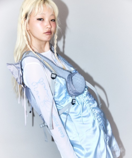 Candy Stripper（キャンディストリッパー）の「CND LINGERIE MINI ドレス（ワンピース・レディース・ネイビー/アイボリー/ライトブルー/ブラック・FREE）」の9枚目の写真