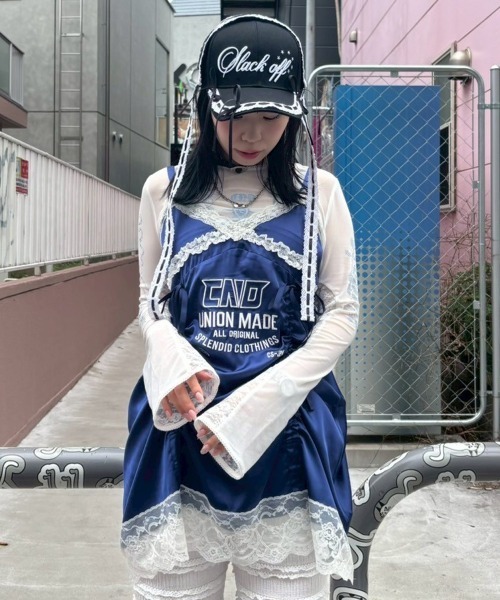 Candy Stripper（キャンディストリッパー）の「CND LINGERIE MINI ドレス（ワンピース・レディース・ネイビー/アイボリー/ライトブルー/ブラック・FREE）」の10枚目の写真