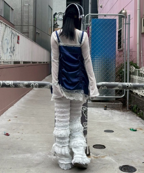 Candy Stripper（キャンディストリッパー）の「CND LINGERIE MINI ドレス（ワンピース・レディース・ネイビー/アイボリー/ライトブルー/ブラック・FREE）」の16枚目の写真