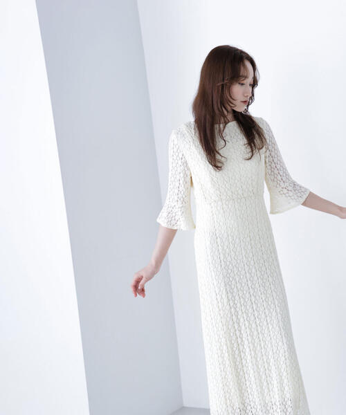 NATURAL BEAUTY BASIC（ナチュラルビューティーベーシック）の「◇レースフレアワンピース（ワンピース・レディース・オフホワイト/ダークブラウン・MEDIUM/P/S）」の20枚目の写真