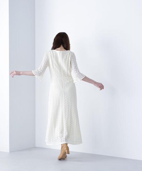 NATURAL BEAUTY BASIC(ナチュラルビューティーベーシック)の「◇レースフレアワンピース(ワンピース・レディース・オフホワイト/ダークブラウン・MEDIUM/P/S)」の11枚目の写真