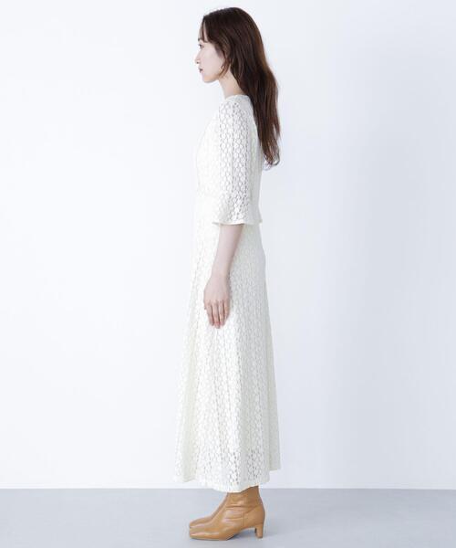 NATURAL BEAUTY BASIC(ナチュラルビューティーベーシック)の「◇レースフレアワンピース(ワンピース・レディース・オフホワイト/ダークブラウン・MEDIUM/P/S)」の15枚目の写真