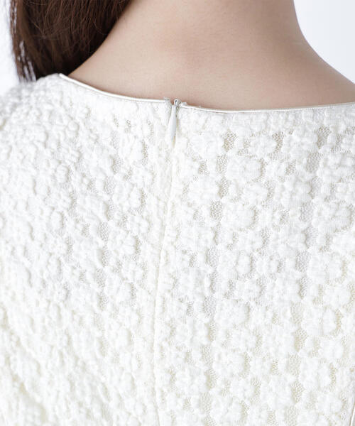 NATURAL BEAUTY BASIC（ナチュラルビューティーベーシック）の「◇レースフレアワンピース（ワンピース・レディース・オフホワイト/ダークブラウン・MEDIUM/P/S）」の3枚目の写真