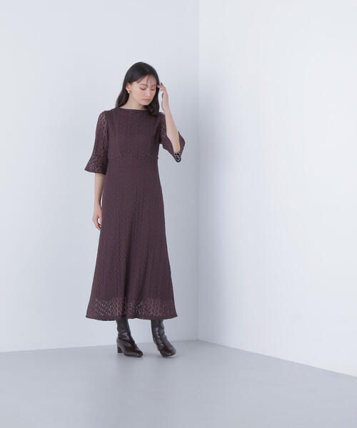 NATURAL BEAUTY BASIC（ナチュラルビューティーベーシック）の「◇レースフレアワンピース（ワンピース・レディース・オフホワイト/ダークブラウン・MEDIUM/P/S）」の10枚目の写真