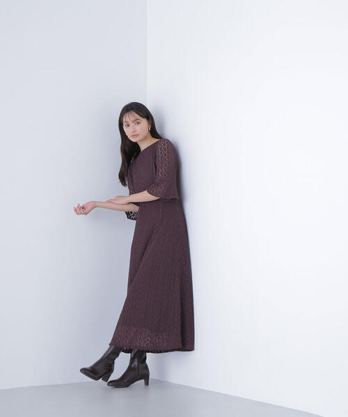 NATURAL BEAUTY BASIC（ナチュラルビューティーベーシック）の「◇レースフレアワンピース（ワンピース・レディース・オフホワイト/ダークブラウン・MEDIUM/P/S）」の12枚目の写真