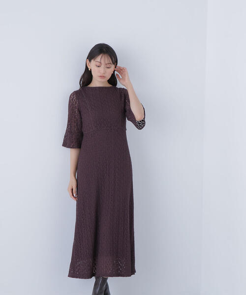 NATURAL BEAUTY BASIC（ナチュラルビューティーベーシック）の「◇レースフレアワンピース（ワンピース・レディース・オフホワイト/ダークブラウン・MEDIUM/P/S）」の13枚目の写真