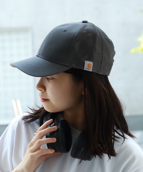 Carhartt（カーハート）の「【carhartt/カーハート】RUGGED PROFESSIONAL SERIES CANVAS MESH BACK CAP/メッシュキャップ（キャップ・メンズ・ブラック/チャコール/ダークカーキ/ネイビー・FREE）」の6枚目の写真