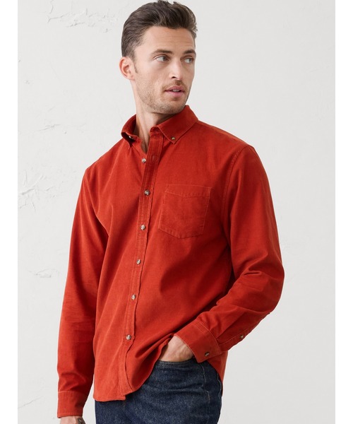 BANANA REPUBLIC FACTORY STORE(バナナリパブリック ファクトリーストア)の「★BANANA REPUBLIC FACTORY STORE スリムフィット ファインウェール コーデュロイシャツ(シャツ/ブラウス・メンズ・ブラウン/ネイビー/ダークグリーン/アイボリー/レッド/グレー・S/M/L/XL)」の6枚目の写真