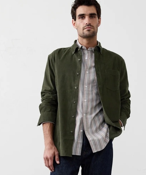 シャツ ブラウス ファインウェールコーデュロイ シャツ / 224372 309 BANANA REPUBLIC FACTORY STORE（バナナリパブリック ファクトリー
