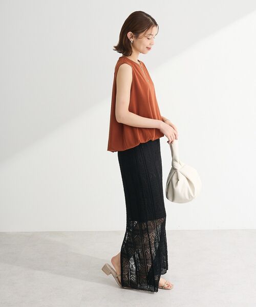 Petit fleur（プチフルール）の「・Petit Fleur バルーンノースリーブプルオーバー（Tシャツ/カットソー・レディース・ブラウン/テラコッタ/チャコールグレー/オフホワイト・FREE）」の6枚目の写真