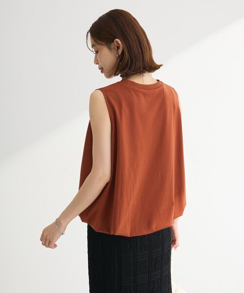 Petit fleur（プチフルール）の「・Petit Fleur バルーンノースリーブプルオーバー（Tシャツ/カットソー・レディース・ブラウン/テラコッタ/チャコールグレー/オフホワイト・FREE）」の10枚目の写真