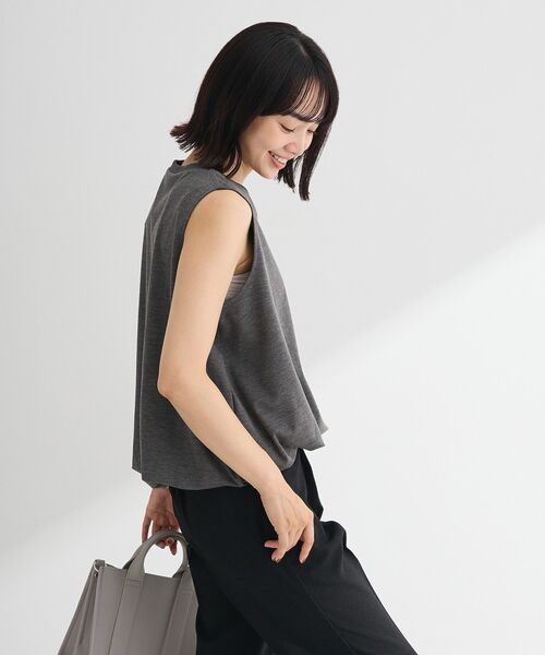 Petit fleur（プチフルール）の「・Petit Fleur バルーンノースリーブプルオーバー（Tシャツ/カットソー・レディース・ブラウン/テラコッタ/チャコールグレー/オフホワイト・FREE）」の20枚目の写真