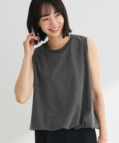 Petit fleur（プチフルール）の「・Petit Fleur バルーンノースリーブプルオーバー（Tシャツ/カットソー・レディース・ブラウン/テラコッタ/チャコールグレー/オフホワイト・FREE）」の3枚目の写真