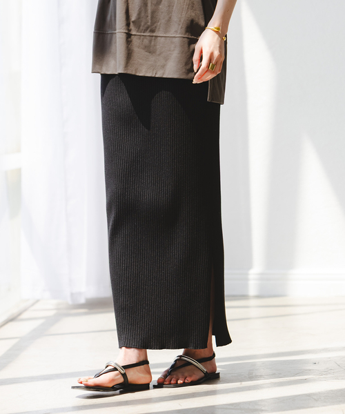 Noble（ノーブル）の「《WEB限定追加》トタンテレコタイトスカート18（スカート・レディース・ブラック/ブラウン/グレー・36/38/40）」の5枚目の写真