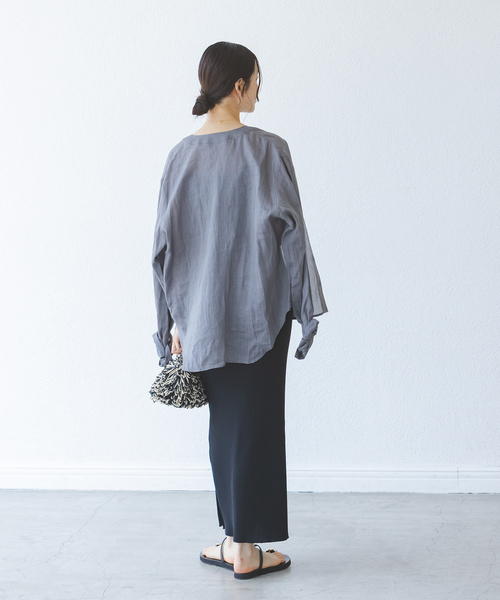 Noble（ノーブル）の「《WEB限定追加》トタンテレコタイトスカート18（スカート・レディース・ブラック/ブラウン/グレー・36/38/40）」の9枚目の写真