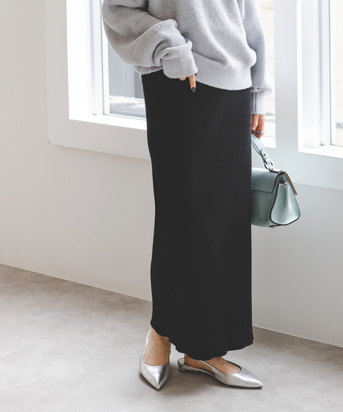 Noble（ノーブル）の「《WEB限定追加》トタンテレコタイトスカート18（スカート・レディース・ブラック/ブラウン/グレー・36/38/40）」の10枚目の写真