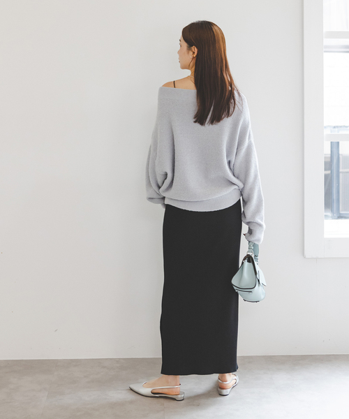 Noble（ノーブル）の「《WEB限定追加》トタンテレコタイトスカート18（スカート・レディース・ブラック/ブラウン/グレー・36/38/40）」の13枚目の写真