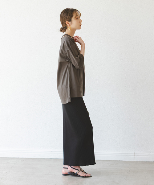 Noble（ノーブル）の「《WEB限定追加》トタンテレコタイトスカート18（スカート・レディース・ブラック/ブラウン/グレー・36/38/40）」の18枚目の写真