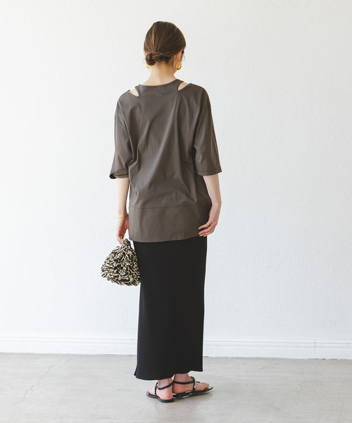 Noble（ノーブル）の「《WEB限定追加》トタンテレコタイトスカート18（スカート・レディース・ブラック/ブラウン/グレー・36/38/40）」の19枚目の写真