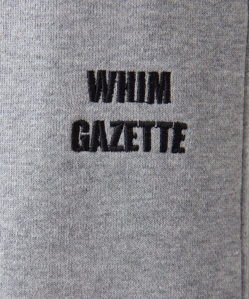 Whim Gazette パッチワークロゴスウェット グレー Whim Gazette(ウィム