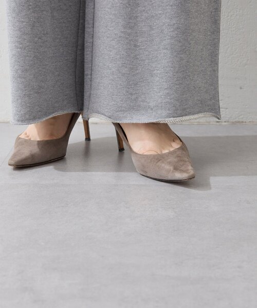 Whim Gazette（ウィムガゼット）の「ロゴ裏毛ワイドパンツ（スウェットパンツ・レディース・ベージュ/ブルー系その他/グレー・FREE）」の5枚目の写真