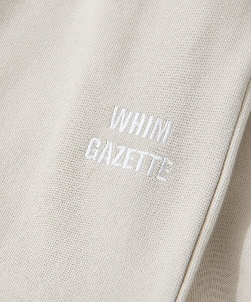 Whim Gazette（ウィムガゼット）の「ロゴ裏毛ワイドパンツ（スウェットパンツ・レディース・ベージュ/ブルー系その他/グレー・FREE）」の4枚目の写真