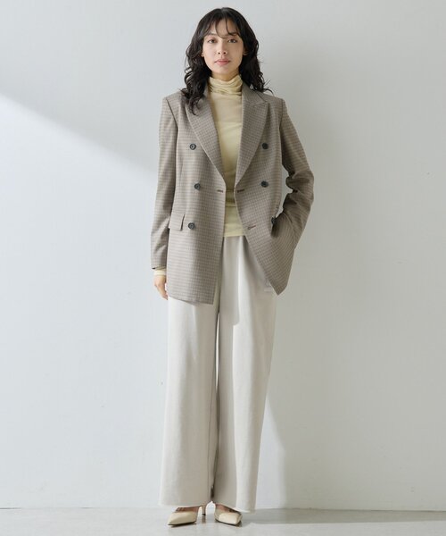 Whim Gazette（ウィムガゼット）の「ロゴ裏毛ワイドパンツ（スウェットパンツ・レディース・ベージュ/ブルー系その他/グレー・FREE）」の8枚目の写真