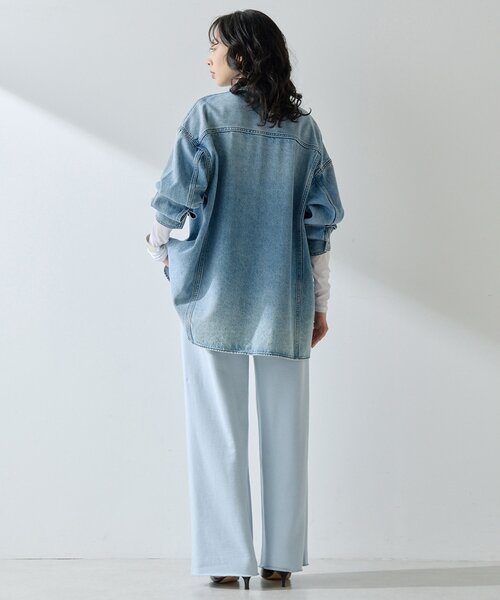 Whim Gazette（ウィムガゼット）の「ロゴ裏毛ワイドパンツ（スウェットパンツ・レディース・ベージュ/ブルー系その他/グレー・FREE）」の11枚目の写真