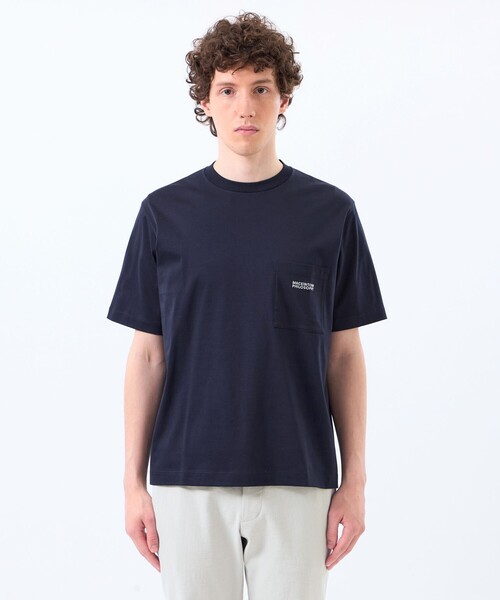 MACKINTOSH PHILOSOPHY(マッキントッシュ フィロソフィー)の「シルケットスムース クルーネック半袖ポケT(Tシャツ/カットソー・メンズ・ホワイト/ダークネイビー・38/40)」の10枚目の写真