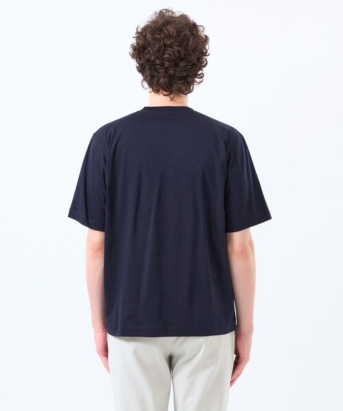 MACKINTOSH PHILOSOPHY(マッキントッシュ フィロソフィー)の「シルケットスムース クルーネック半袖ポケT(Tシャツ/カットソー・メンズ・ホワイト/ダークネイビー・38/40)」の8枚目の写真