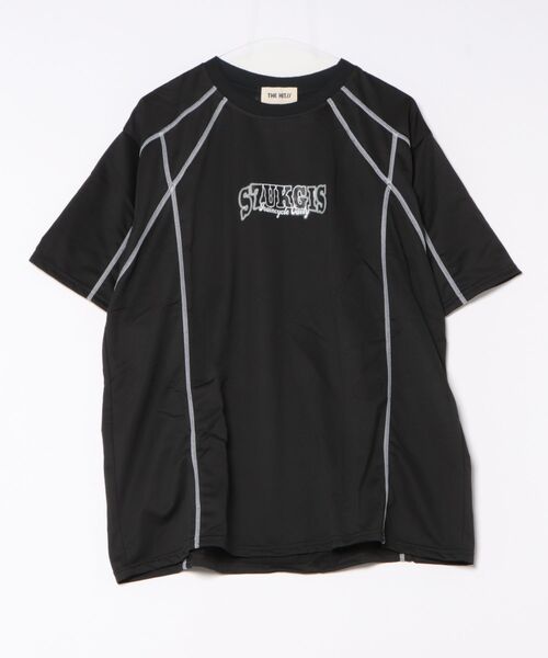 THE HITSS（ヒッツ）の「ロゴプリント オーバーサイズ ステッチデザイン Tシャツ（Tシャツ/カットソー・メンズ・ホワイト/レッド/ブラック・FREE）」の5枚目の写真