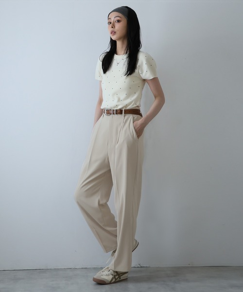 Doula Doula(ドゥーラドゥーラ)の「ハイウエストスラックスパンツ(スラックス・レディース・ブラック/ブルー/アイボリー・マルチサイズ)」の2枚目の写真