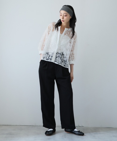 Doula Doula(ドゥーラドゥーラ)の「ハイウエストスラックスパンツ(スラックス・レディース・ブラック/ブルー/アイボリー・マルチサイズ)」の1枚目の写真