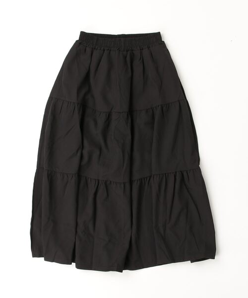 Per sist ence(パーシエンス)の「ティアードフレアスカート(スカート・レディース・ホワイト/ブラック/ピンク・ONE SIZE)」の4枚目の写真