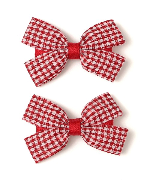 SHIPS(シップス)の「SHIPS KIDS: ギンガムチェック リボン ヘアピン セット(ヘアピン・キッズ・イエロー/ブラック/レッド・ONE SIZE)」の3枚目の写真