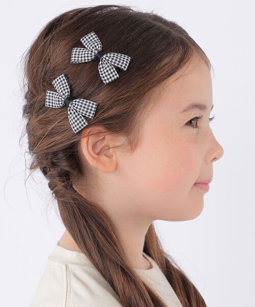 SHIPS(シップス)の「SHIPS KIDS: ギンガムチェック リボン ヘアピン セット(ヘアピン・キッズ・イエロー/ブラック/レッド・ONE SIZE)」の4枚目の写真