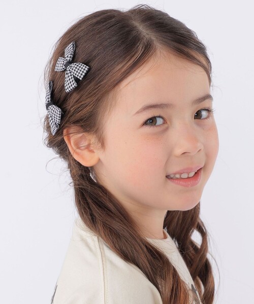 SHIPS(シップス)の「SHIPS KIDS: ギンガムチェック リボン ヘアピン セット(ヘアピン・キッズ・イエロー/ブラック/レッド・ONE SIZE)」の5枚目の写真