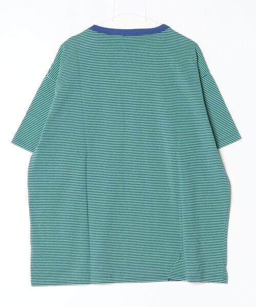 DOUBLE STEAL(ダブルスティール)の「ボーダー天竺半袖T(Tシャツ/カットソー・メンズ・グリーン・LARGE/MEDIUM)」の16枚目の写真