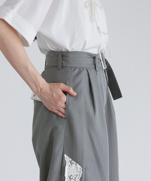 somari imagination（ソマリ イマジネーション）の「『サイドレースワイドパンツ』（その他パンツ・レディース・ネイビー/グレー・1/2）」の20枚目の写真