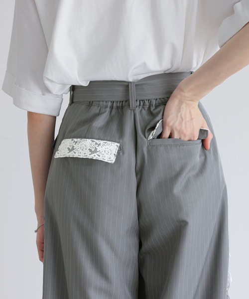 somari imagination（ソマリ イマジネーション）の「『サイドレースワイドパンツ』（その他パンツ・レディース・ネイビー/グレー・1/2）」の22枚目の写真