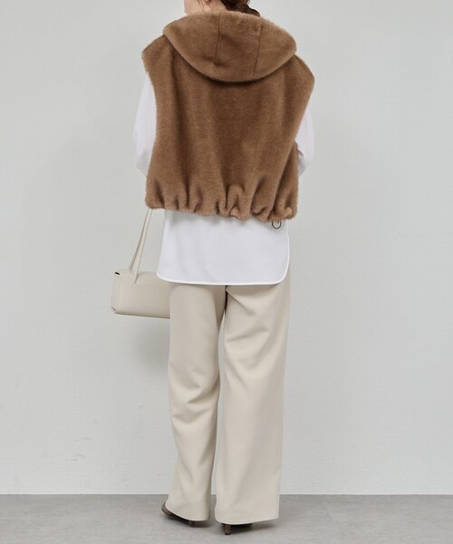 セール】【プラスワンで着映え！】フーディーファーベスト（ベスト