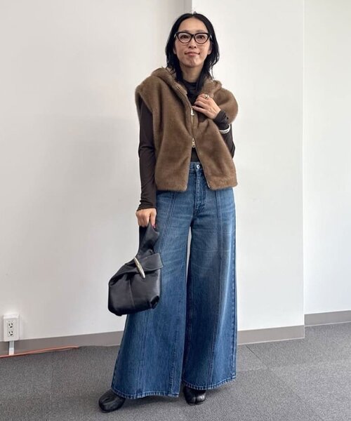 セール】【プラスワンで着映え！】フーディーファーベスト（ベスト