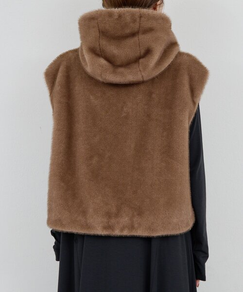 プラスワンで着映え！】フーディーファーベスト（ベスト