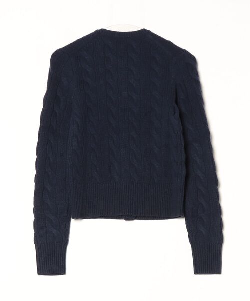 POLO RALPH LAUREN（ポロ ラルフ ローレン）の「ケーブルニット ウールカシミヤ カーディガン（カーディガン/ボレロ・レディース・ブルー・L/XXS/XS/XL/S/M）」の2枚目の写真