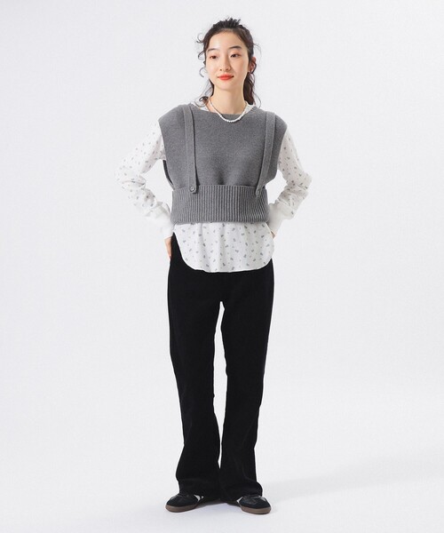 BEAMS BOY（ビームスボーイ）の「【1/15再値下げ】ミリタリー アレンジ ベスト（ベスト・レディース・ブラック/グレー・ONE SIZE）」の3枚目の写真