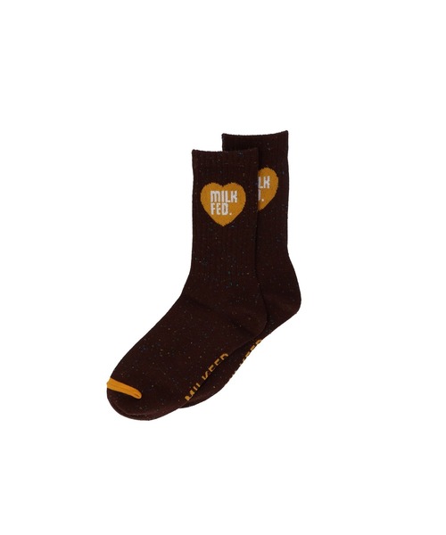 MILKFED.（ミルクフェド）の「COLOR NEP HEART SOCKS（ソックス/靴下・レディース・ブラック/ホワイト/ブラウン・ONE SIZE）」の3枚目の写真