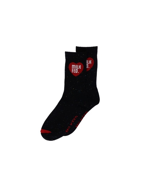 MILKFED.（ミルクフェド）の「COLOR NEP HEART SOCKS（ソックス/靴下・レディース・ブラック/ホワイト/ブラウン・ONE SIZE）」の2枚目の写真